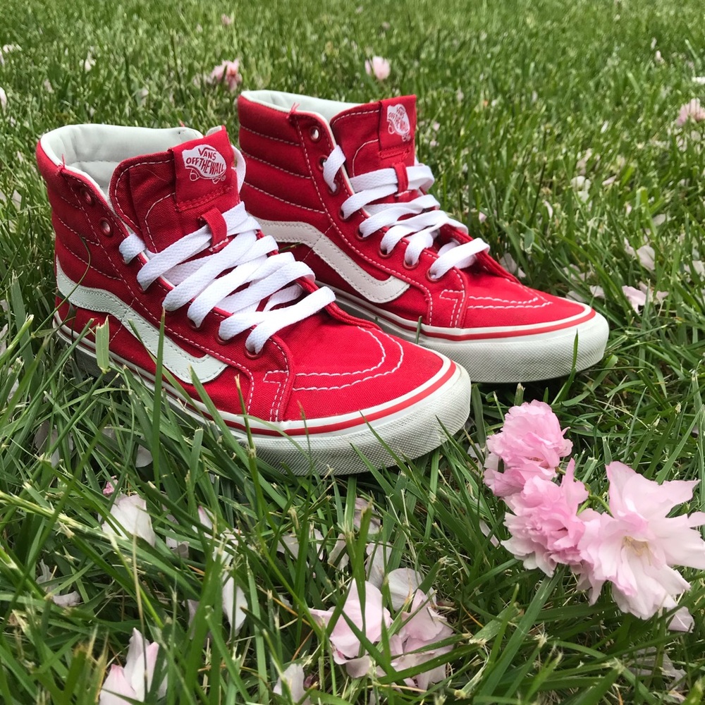 Vans Sk8-Hi Red Shoes Women’s 6.5 Men’s 5